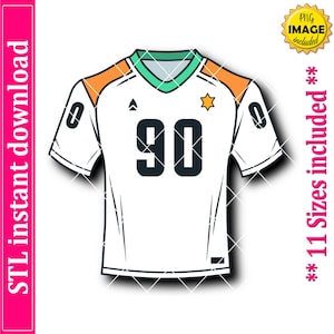 Football Jersey Cookie Cutter STL File Instant Download, STL Cookie Cutter File