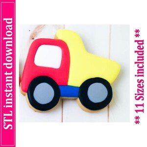 Dump Truck Cookie Cutter STL File Instant Download, STL Cookie Cutter File
