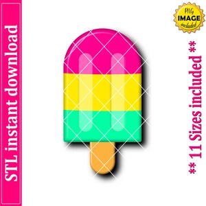 Ice Cream Cookie Cutter STL File Instant Download, STL Cookie Cutter File