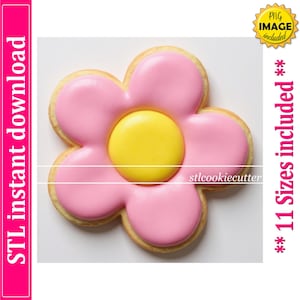Five Petals Flower Cookie Cutter STL File Instant Download, STL Cookie Cutter File