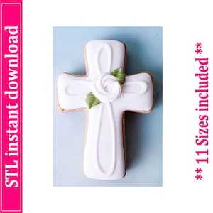 Cross Cookie Cutter STL File Instant Download, STL Cookie Cutter File