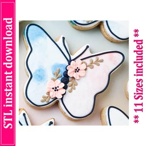 Butterfly Cookie Cutter STL File Instant Download, STL Cookie Cutter File