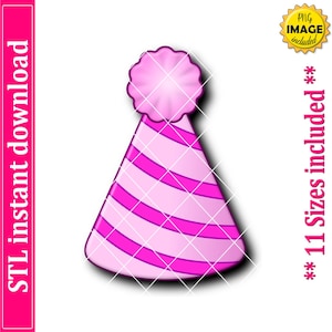 Partyhut Cookie Cutter STL-Datei, 11 Größen (Digital Download)