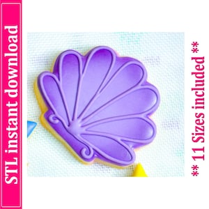 Sea Shell Cookie Cutter STL File Instant Download, STL Cookie Cutter File