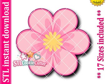 Six Petals Flower Cookie Cutter STL File (Digital Download)