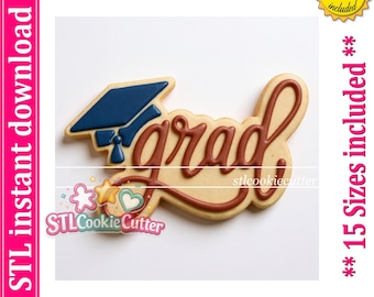 Graduation Cap Cookie Cutter STL File (Digital Download)