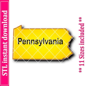 Pennsylvania Map Cookie Cutter STL File Instant Download, STL Cookie Cutter File
