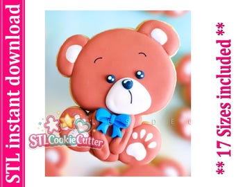 Bear Cookie Cutter STL File (Digital Download)