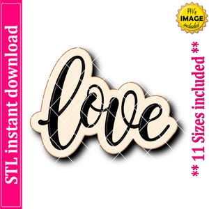 Lettered Love Cookie Cutter STL File Instant Download, STL Cookie Cutter File