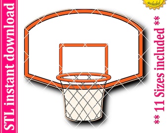 Basketkorgsutstickare (STL-fil), 11 storlekar (digital nedladdning)