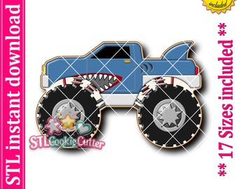 Monster Truck Cookie Cutter STL File (Digital Download)