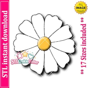 Daisy Cookie Cutter STL-fil (digital nedladdning)