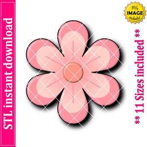 Six Petals Flower Cookie Cutter STL File Instant Download, STL Cookie Cutter File