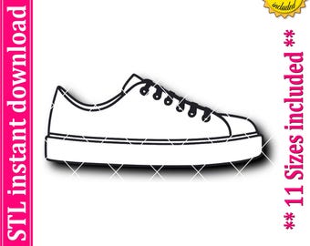 Sneaker Cookie Cutter STL File, 11 Sizes (Digital Download)