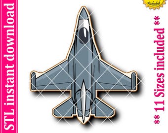 Fighter Aircraft Cookie Cutter STL File (Digital Download)