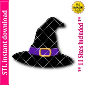 Halloween Witch Hat Cookie Cutter STL File, 11 Sizes (Digital Download)