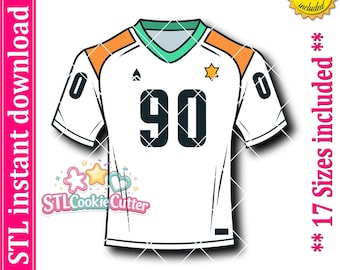 Football Jersey Cookie Cutter STL File (Digital Download)