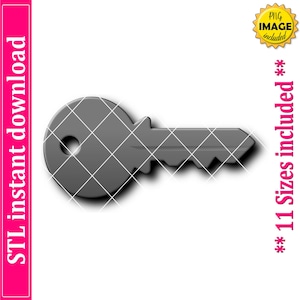 Key Cookie Cutter STL File, 11 Sizes (Digital Download)
