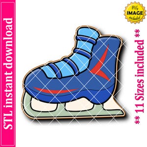 Ice Skate Cookie Cutter STL File Instant Download, STL Cookie Cutter File