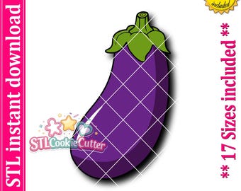 Eggplant Cookie Cutter STL File (Digital Download)