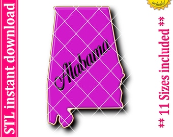 Ausstechform für Alabama-Karten (STL-Datei, digitaler Download)