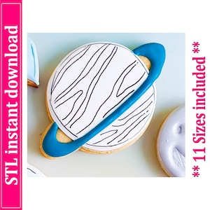 Saturn Planet Cookie Cutter STL File, 11 Sizes (Digital Download)
