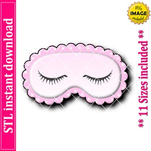 Sleep Mask Cookie Cutter STL File, 11 Sizes (Digital Download)