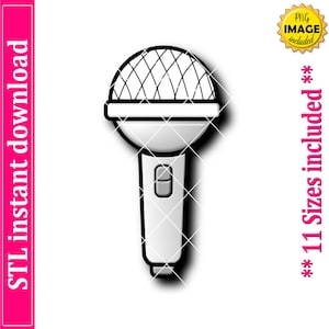 Microphone Cookie Cutter STL File, 11 Sizes (Digital Download)