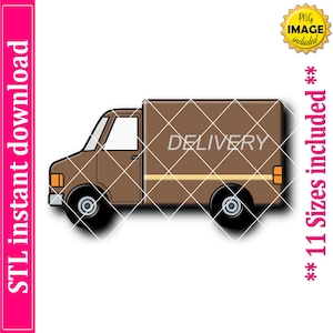 Delivery Truck Cookie Cutter STL File, 11 Sizes (Digital Download)