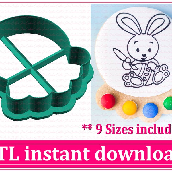 PYO Paint Your Own Cookie Cutter STL File Instant Download, STL Cookie Cutter File