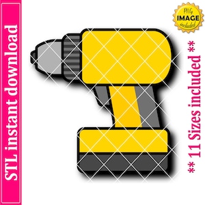 Cordless Drill Cookie Cutter STL File Instant Download, STL Cookie Cutter File