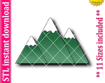 Mountain Peaks Cookie Cutter STL File (Digital Download)