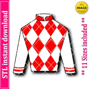 Jockey Silk Cookie Cutter STL File Instant Download, STL Cookie Cutter File