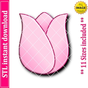 Tulip Cookie Cutter STL File, 11 Sizes (Digital Download)