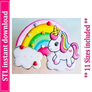 Unicorn Cookie Cutter STL File Instant Download, STL Cookie Cutter File