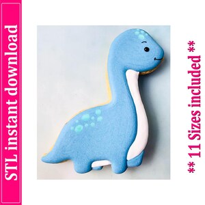 Cute Dinosaur Cookie Cutter STL File Instant Download, STL Cookie Cutter File Digital Download