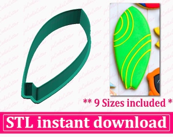 Surfboards Cookie Cutter STL File (Digital Download)