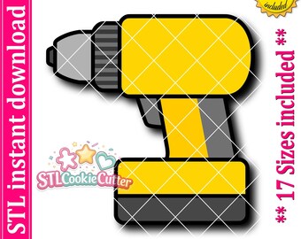 Cordless Drill Cookie Cutter STL File (Digital Download)