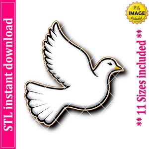 Dove Cookie Cutter STL File Instant Download, STL Cookie Cutter File Digital Download
