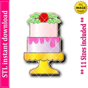 Floral Cake Cookie Cutter STL File Instant Download, STL Cookie Cutter File