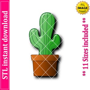 Cactus Cookie Cutter STL File Instant Download, STL Cookie Cutter File
