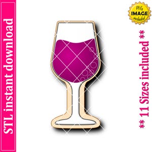 Wine Glass Cookie Cutter STL File Instant Download, STL Cookie Cutter File