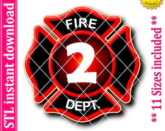 Fire Department Maltese Cross Cookie Cutter STL File (Digital Download)