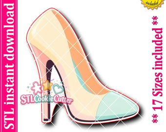 High Heel Cookie Cutter STL File (Digital Download)
