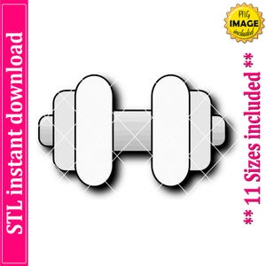 Dumbbell Cookie Cutter STL File Instant Download, STL Cookie Cutter File