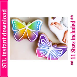 Butterfly Cookie Cutter STL File Instant Download, STL Cookie Cutter File