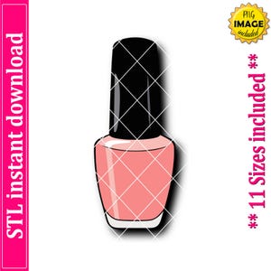 Nagellack Cookie Cutter STL Datei Sofort-Download, STL Cookie Cutter Datei