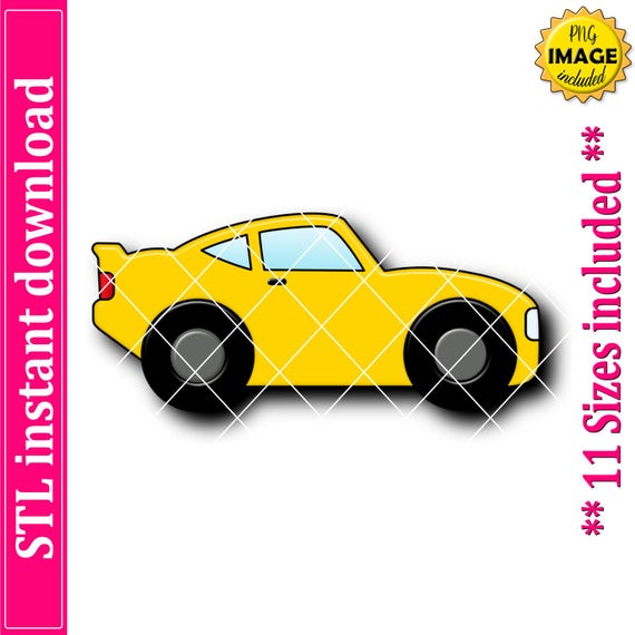 Race Car Cookie Cutter STL File, 11 Sizes (Digital Download)