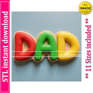 DAD Cookie Cutter STL Datei Sofortiger Download, STL Cookie Cutter Datei