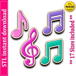 Arquivo STL para Cortador de Biscoitos com Notas Musicais (Download Digital)